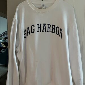 Sag Harbor White Crewneck Women’s Sweat Shirt